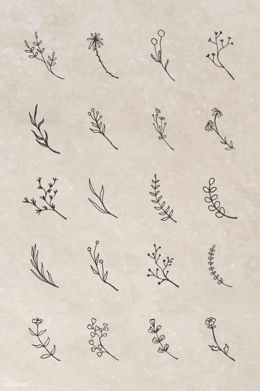 Маленькие тату веточки