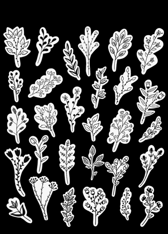 Мелкие цветы эскиз