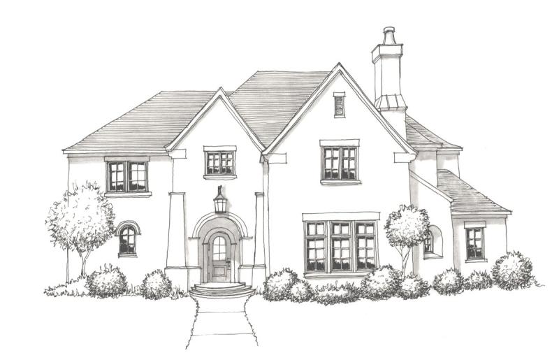 Домик набросок