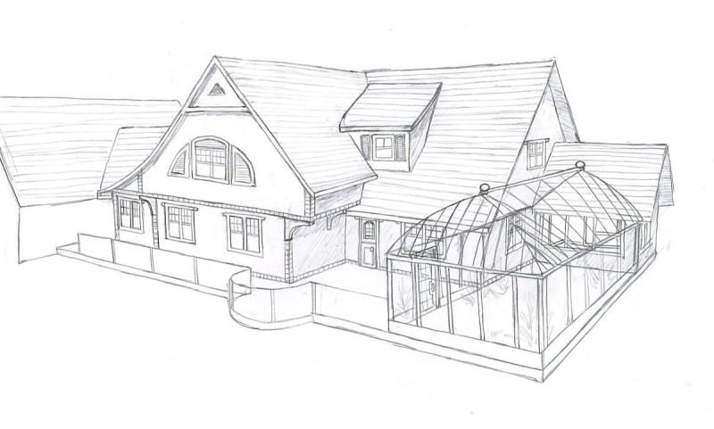 Милые домики акварелью