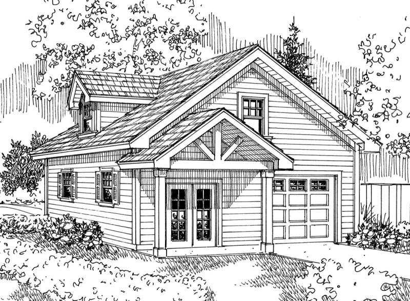 Частный дом карандашом