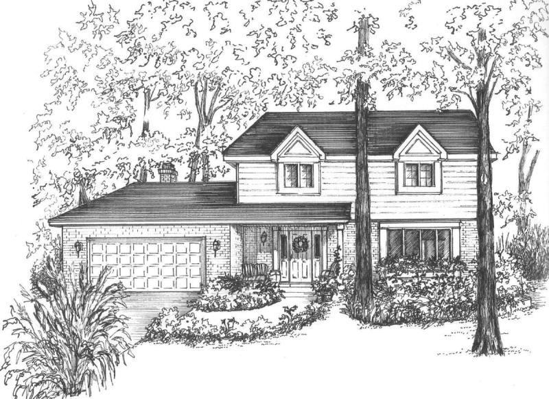 Эскиз коттеджа