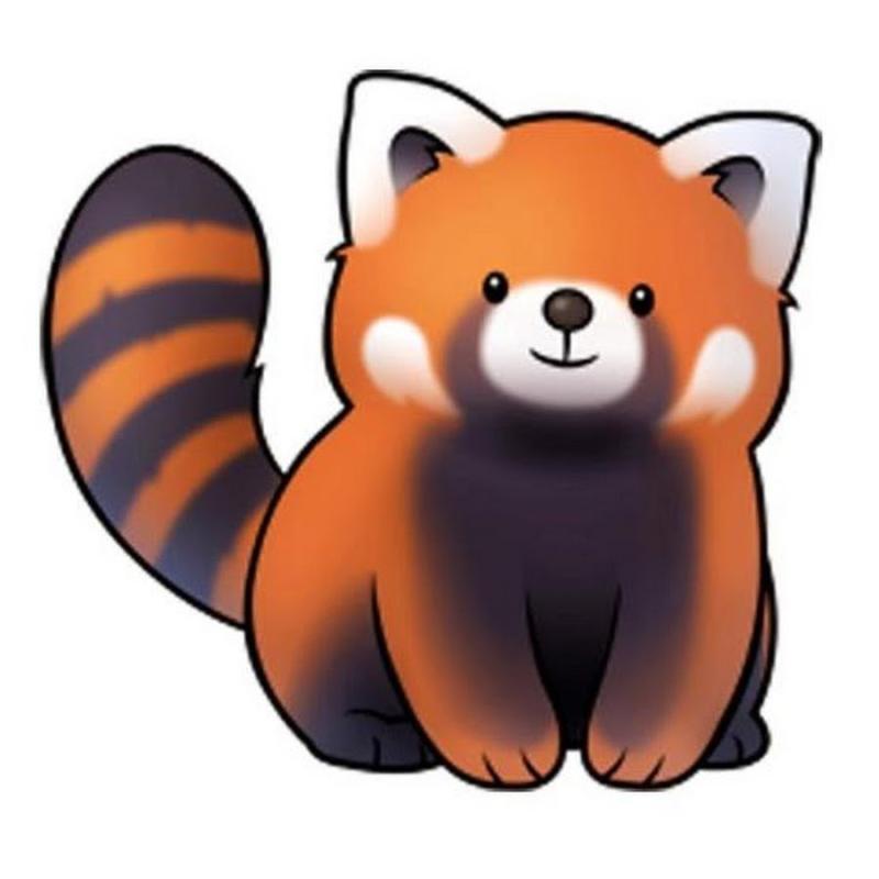 Малая или красная Панда раскраска