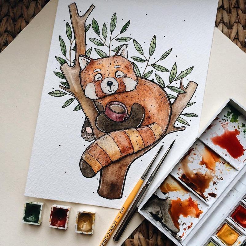 Скетчинг Панда