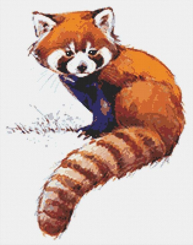 Малая Панда гуашью