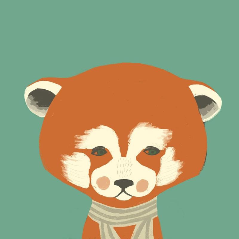 Панда рисунок красками