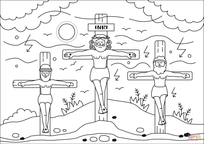 Крещение раскраска68