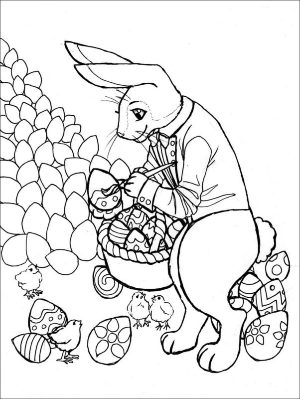 Раскраска кролик Питер 2