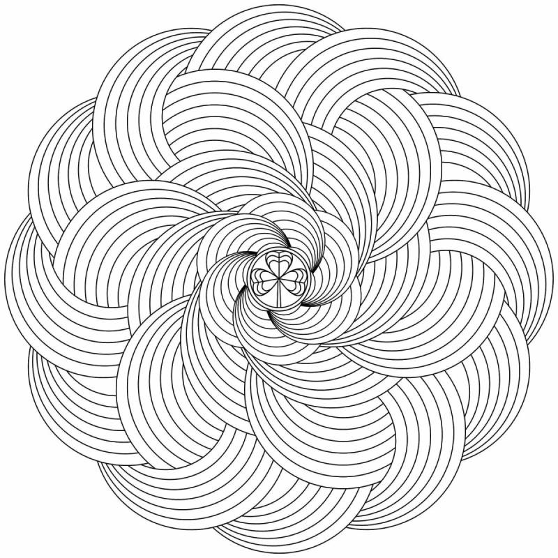 Орнамент в круге сложный