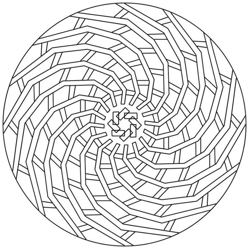 Раскраски мандалы лёгкие