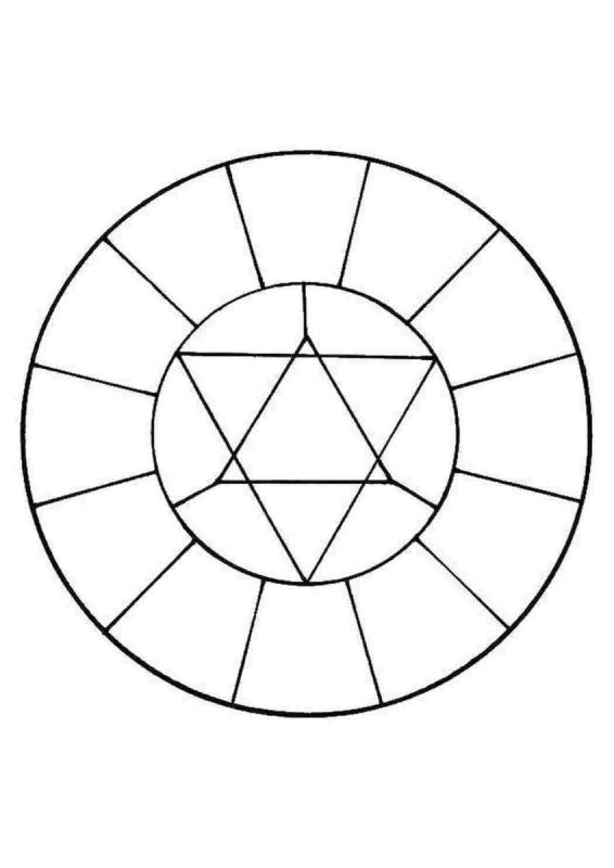 Декоративное рисование узор в круге