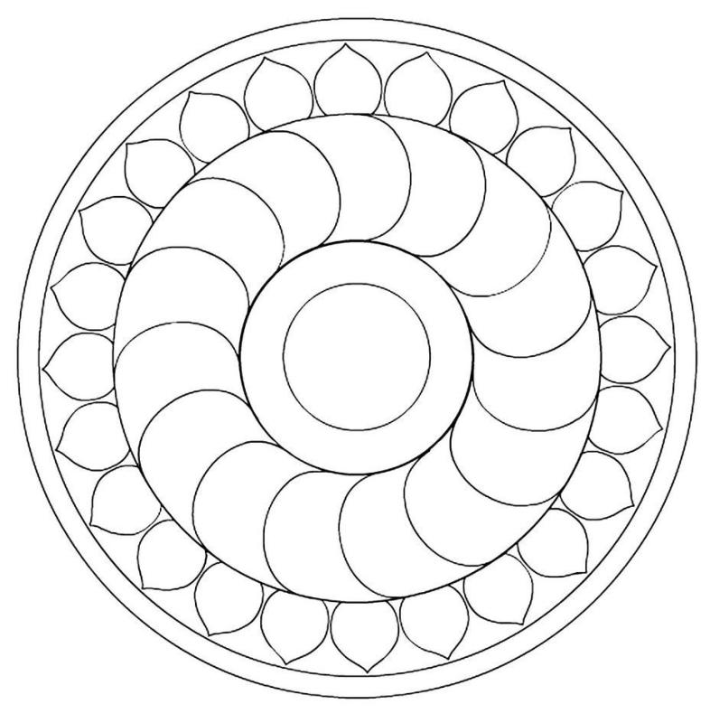 Круг раскраска