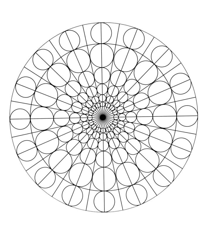 Круглая раскраска по линиям68