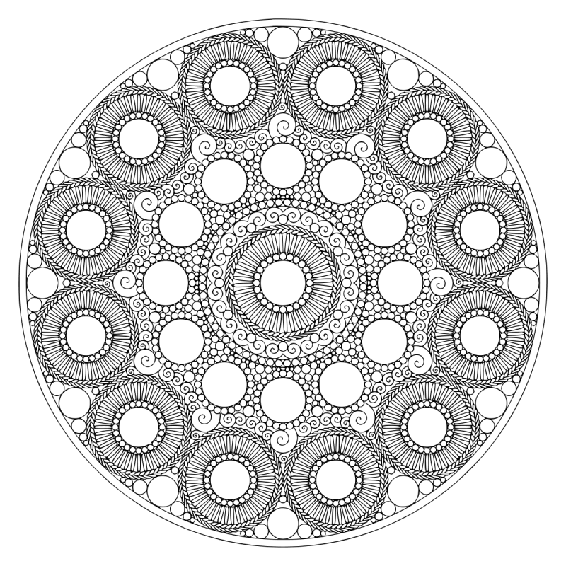 Весенние мандалы для раскрашивания