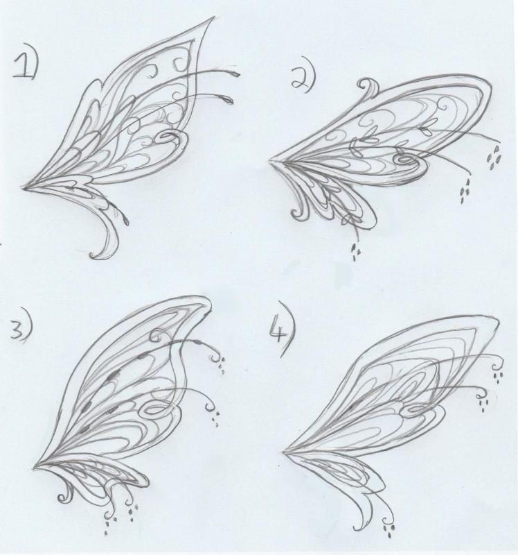 Крылья феи эскиз