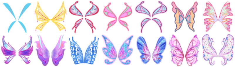 Тату Крылья феи Винкс