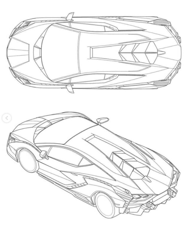 Чертёж Lamborghini Sian