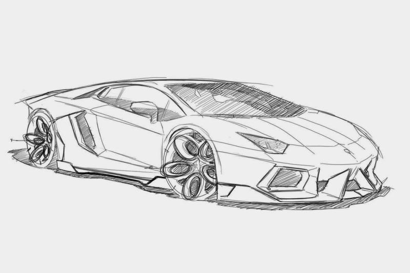 Раскраска машины Ламборджини авентадор