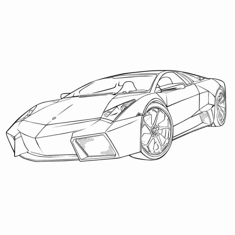 Ламборджини контур для рисования