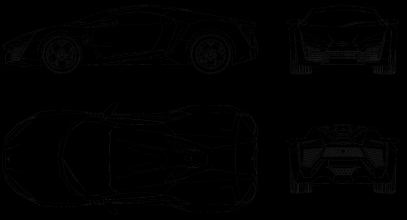 Чертежи Ламборджини авентадор