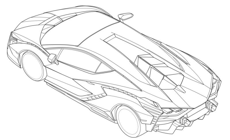 Раскраска Ламборджини Хуракан