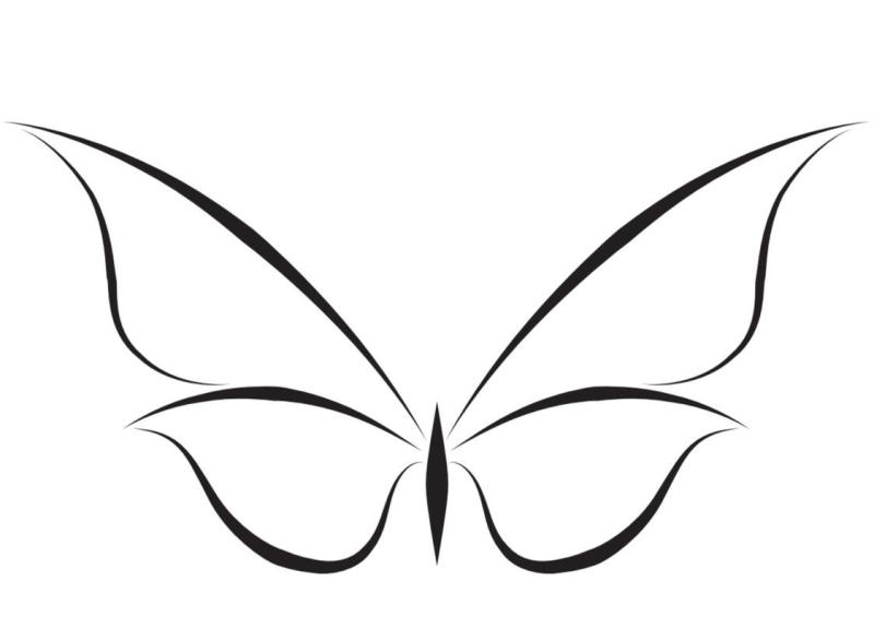 Бабочка рисунок карандашом