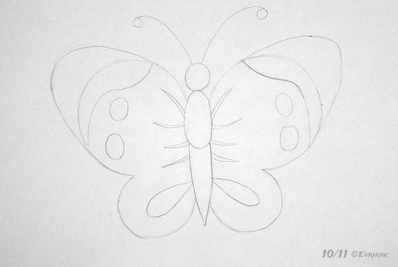 Маленькие бабочки раскраска