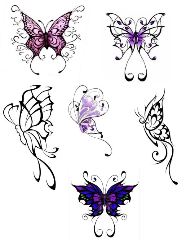 Легкий рисунок бабочки77