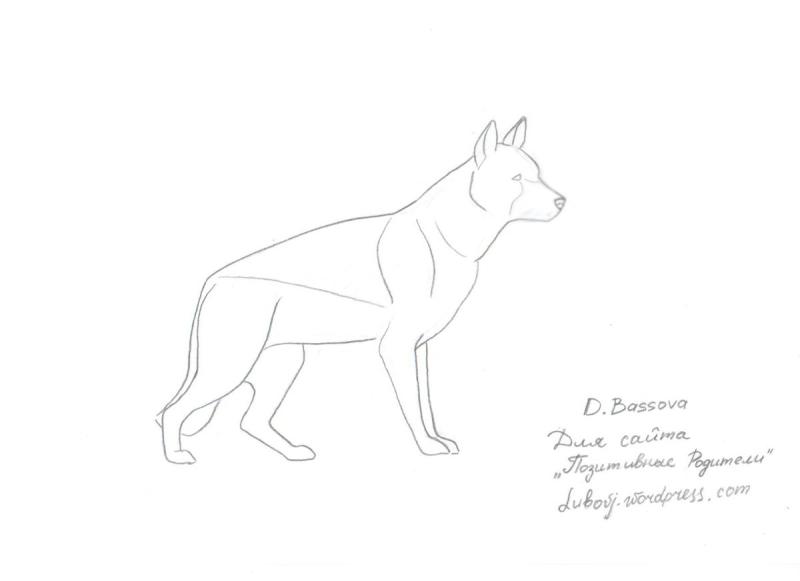 Восточноевропейская овчарка живопись