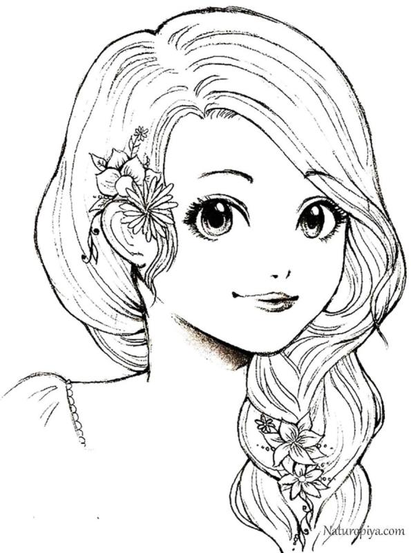 Очертания лица женщины