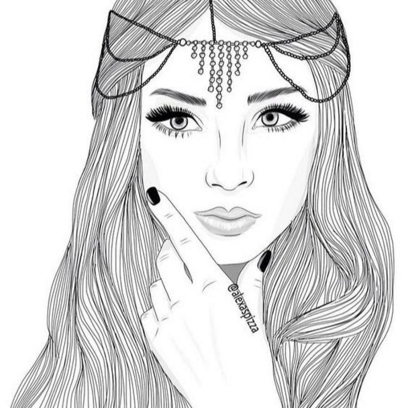 Лицо девушки раскраска для макияжа