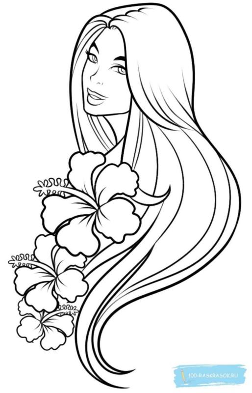 Трафареты женского лица для детей