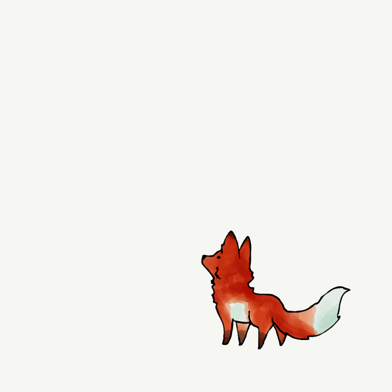 Лисёнок арт без фона