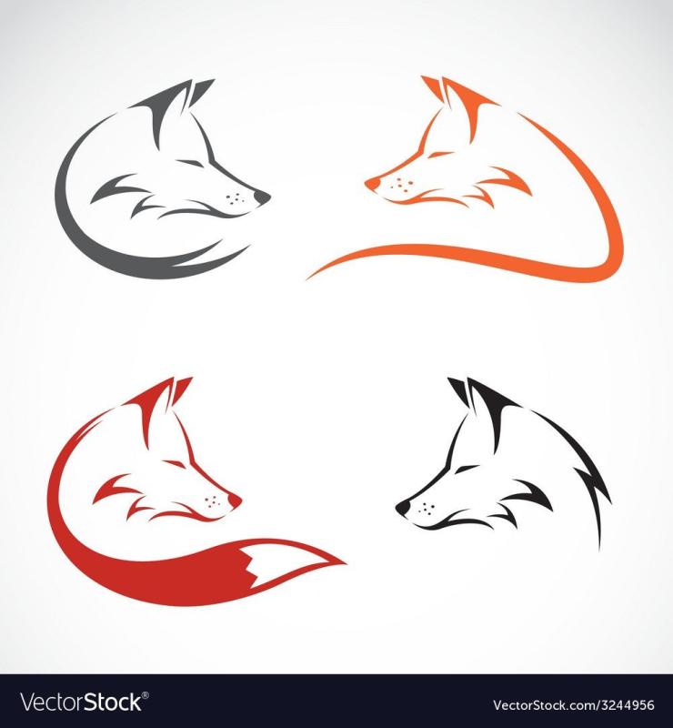 Силуэт морды лисы