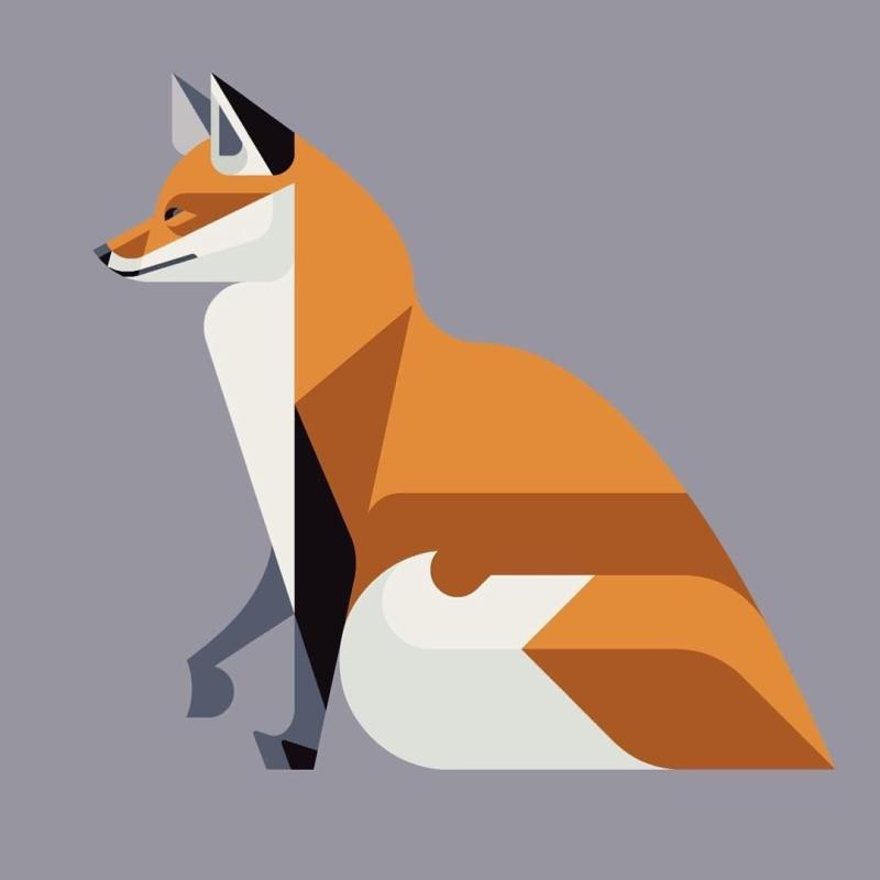 Лиса в адоб иллюстратор
