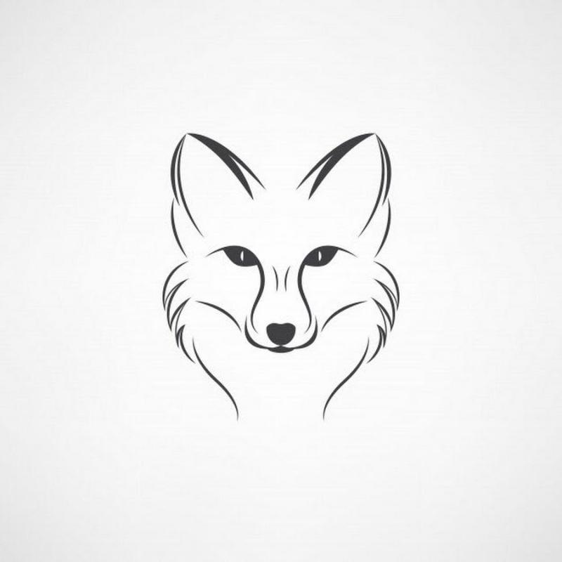 Морда лисы эскиз