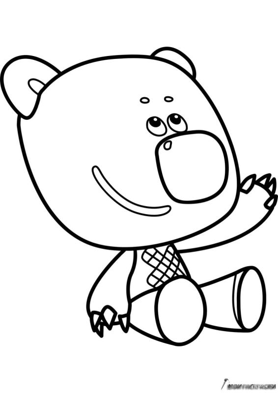 Раскраска мишки Мимимишки