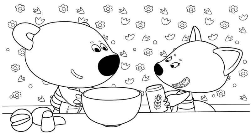 Раскраски Мимимишки Саня и Соня