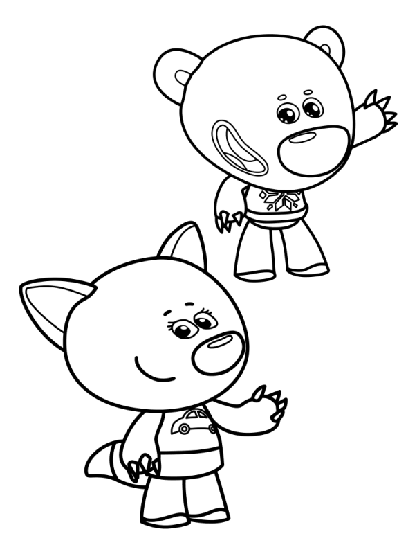 Раскраски мультики Мимимишки