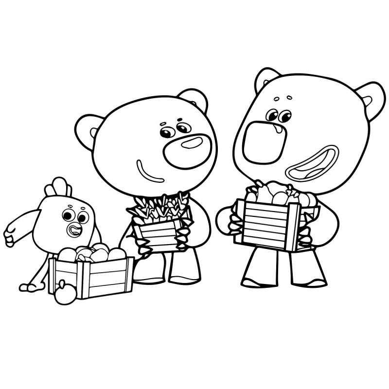 Раскраска мишки Мимимишки Цыпа