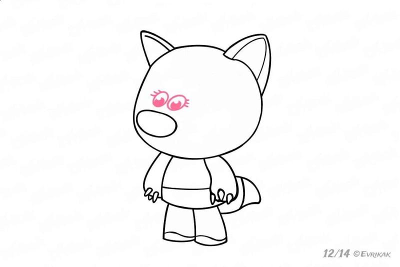 Раскраска мишки Мимимишки Кеша