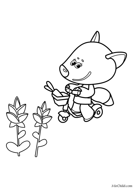 Мимимишки Лисичка рисунок