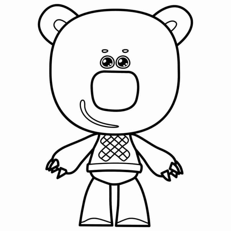 Раскраски Мимимишки тучка и Кеша