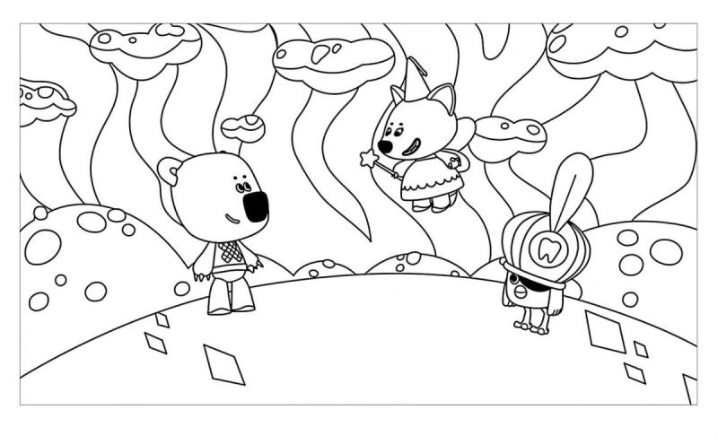 Раскраски для детей Мимимишки