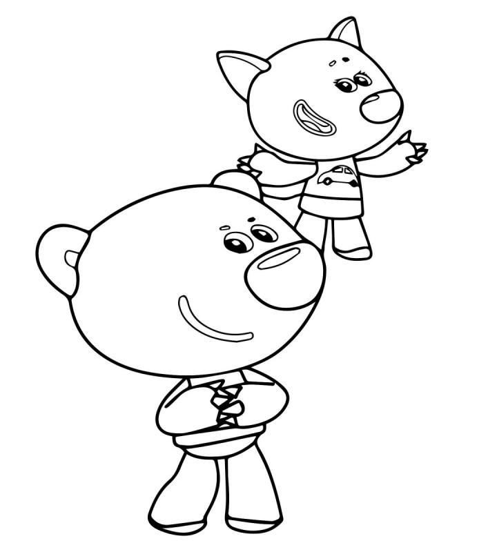 Мимимишки раскраска Лисичка Кеша