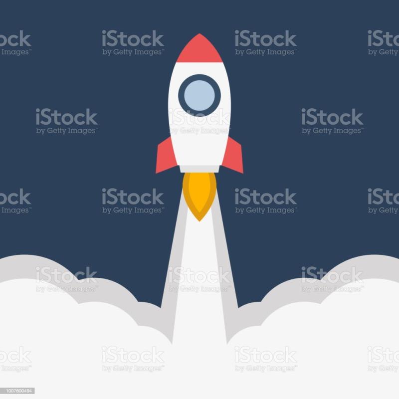 Ракета Flat Design