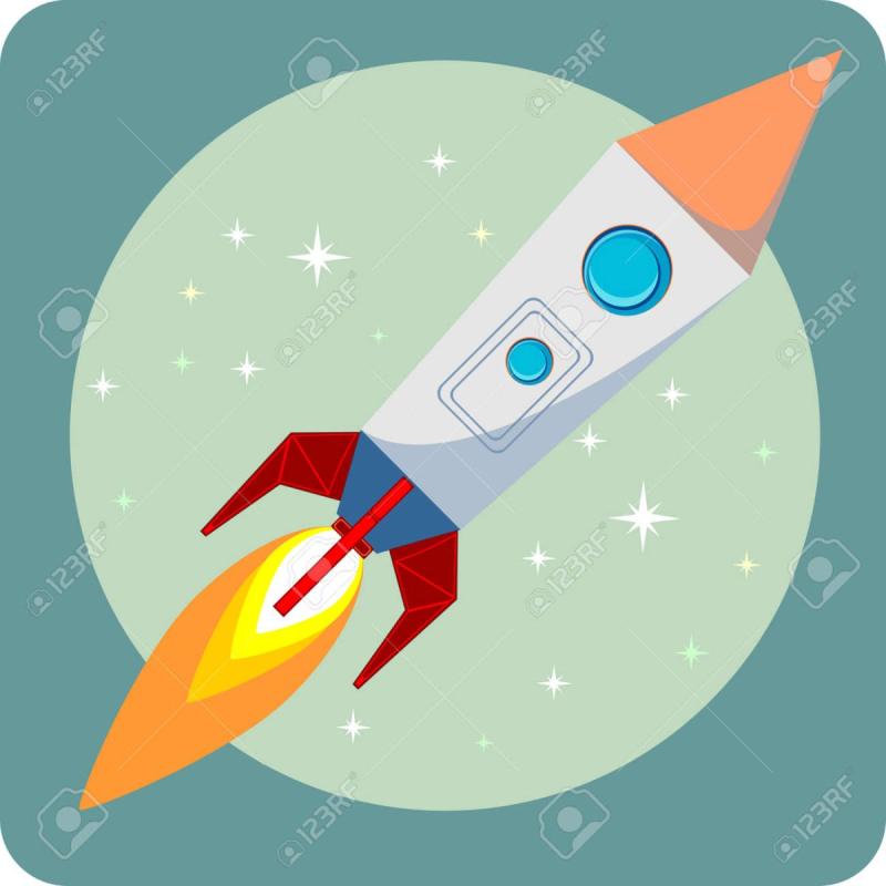 Ракета в космосе с иллюминатором