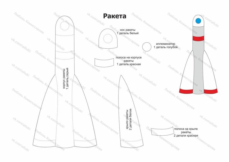 Выкройка ракеты