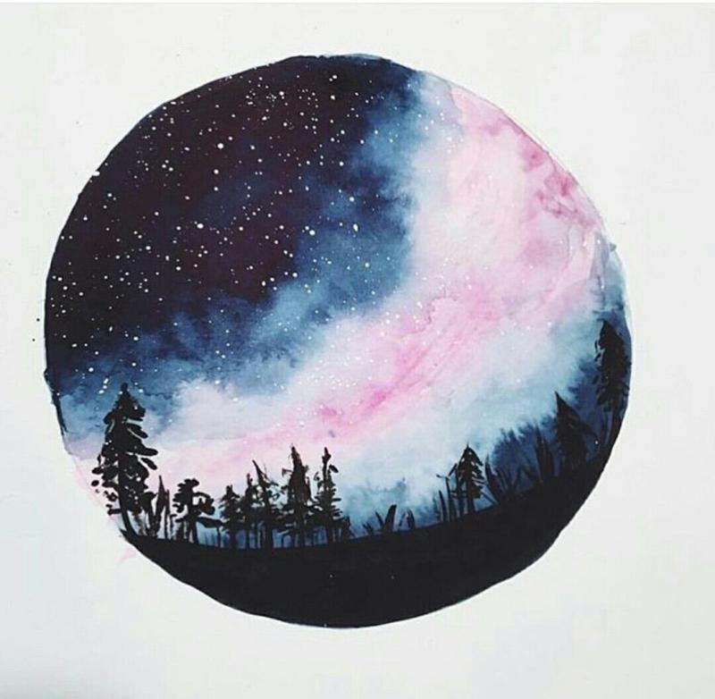 Космос акрилом