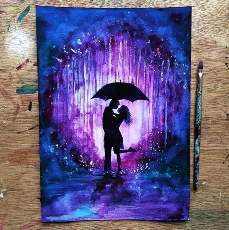 Рисунки акварелью для срисовки